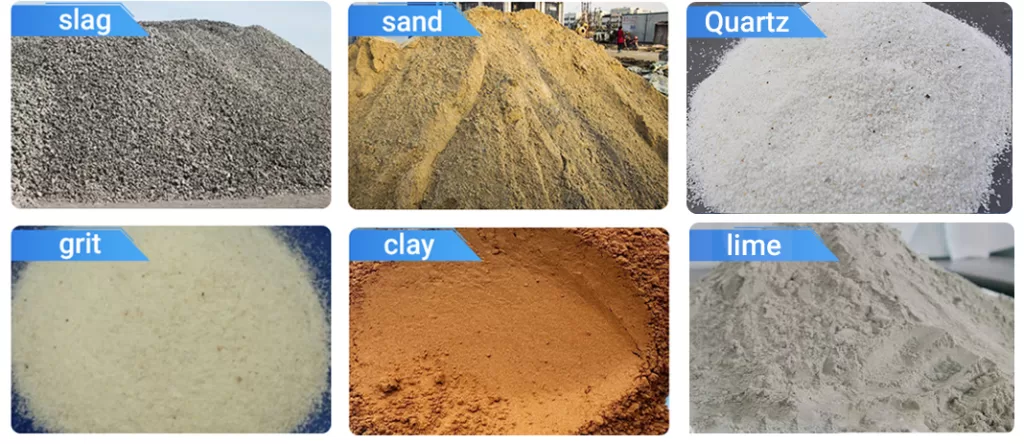 Materials Suitable for Triple-Pass Dryer.
Three-drum dryer can apply for slag, sand, quartz, grit, clay,lime.